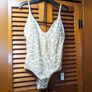 Aeire Leopard Print One Piece Swimsuit S